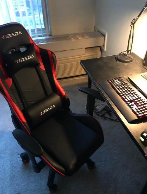 Hbada top gaming chair red colour image