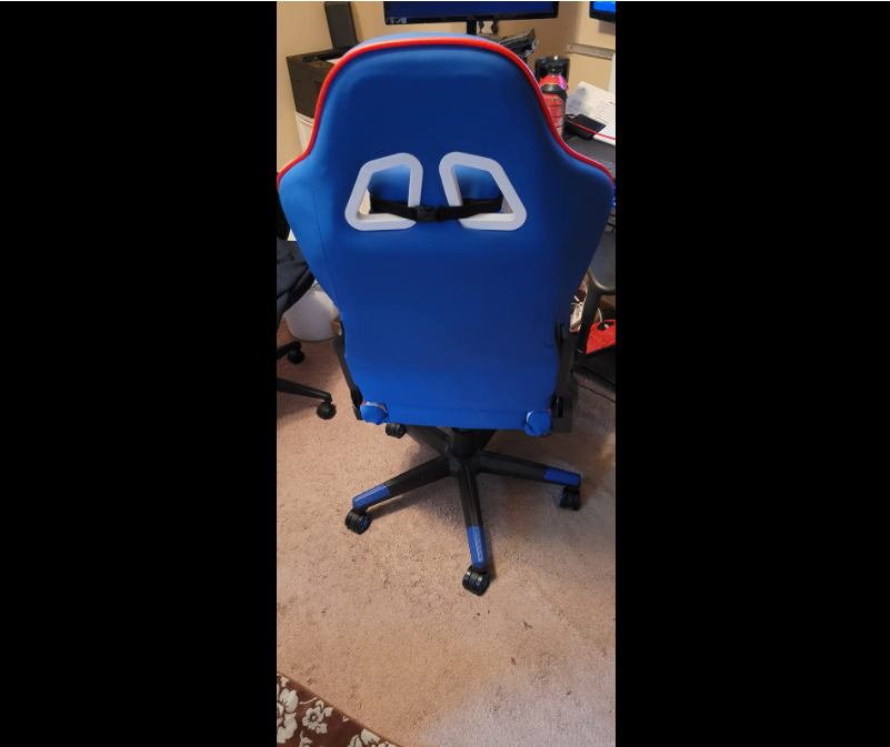 Nokaxus Gaming Chair blue color back side