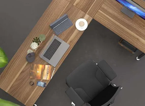 L shaped computer desk