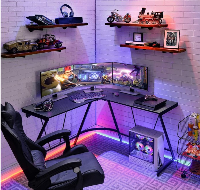 Mr Ironstone L shaped Gaming desk office desk