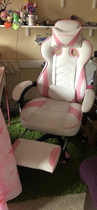 Respawn Gaming Chair pink with footrest out rsp 110 pink
