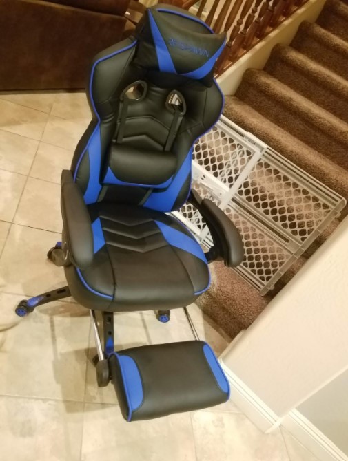 Respawn Gaming chair blue with footrest out rsp 110 blu