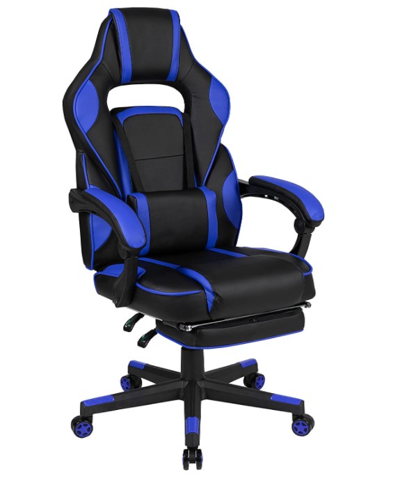 flash x40 gaming chair black and blue color