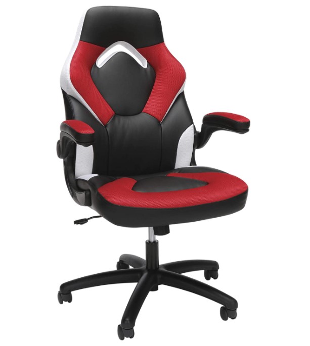 ofm ess 3085 gaming chair red and white color