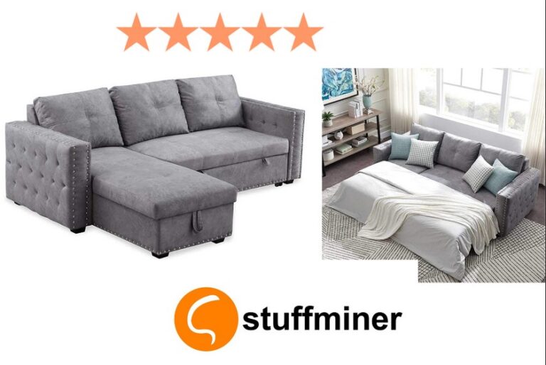RJMOLU 91-inch Modular Recliner Sofa Bed with Pull-Out Sleeper, Corner Sofa Bed with Hidden Storage Cabinet, Pull-Out Sleeper Sofa 2 in 1 Sofa Bed