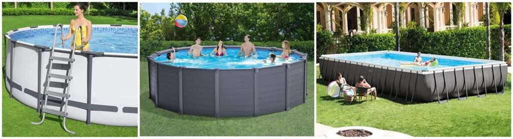 Foldable swimming pool set