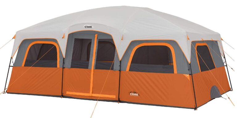 CORE 12 Person Extra Large Straight Wall Cabin Tent - 16' x 11'