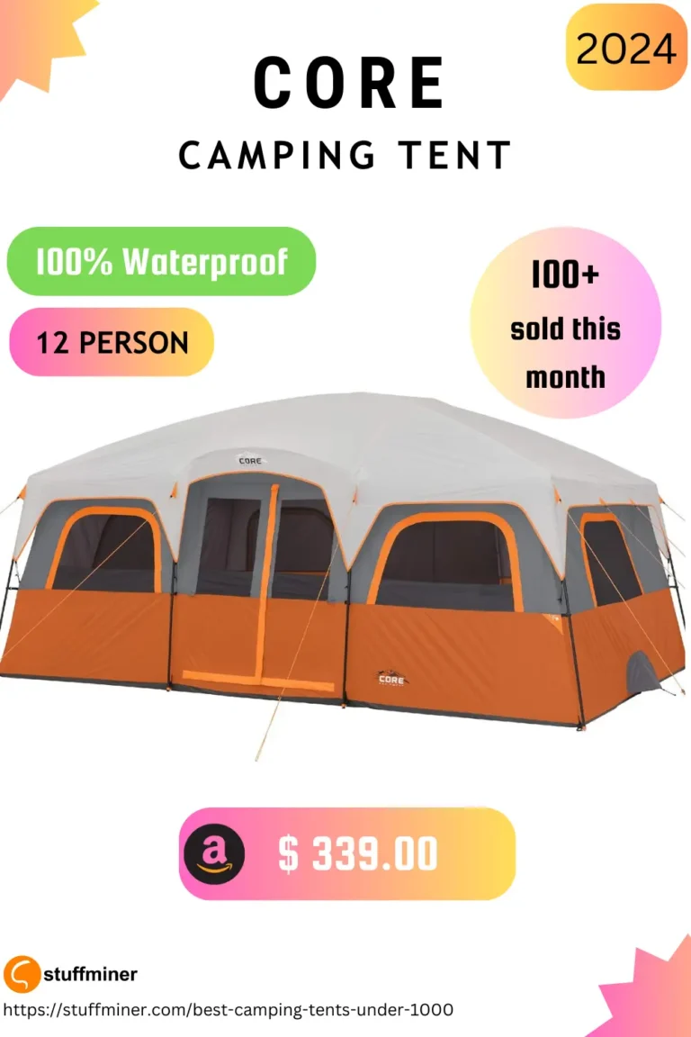 CORE CAMPING TENT 12 PERSON WATER PROOF UNDER DOLLOR 1000