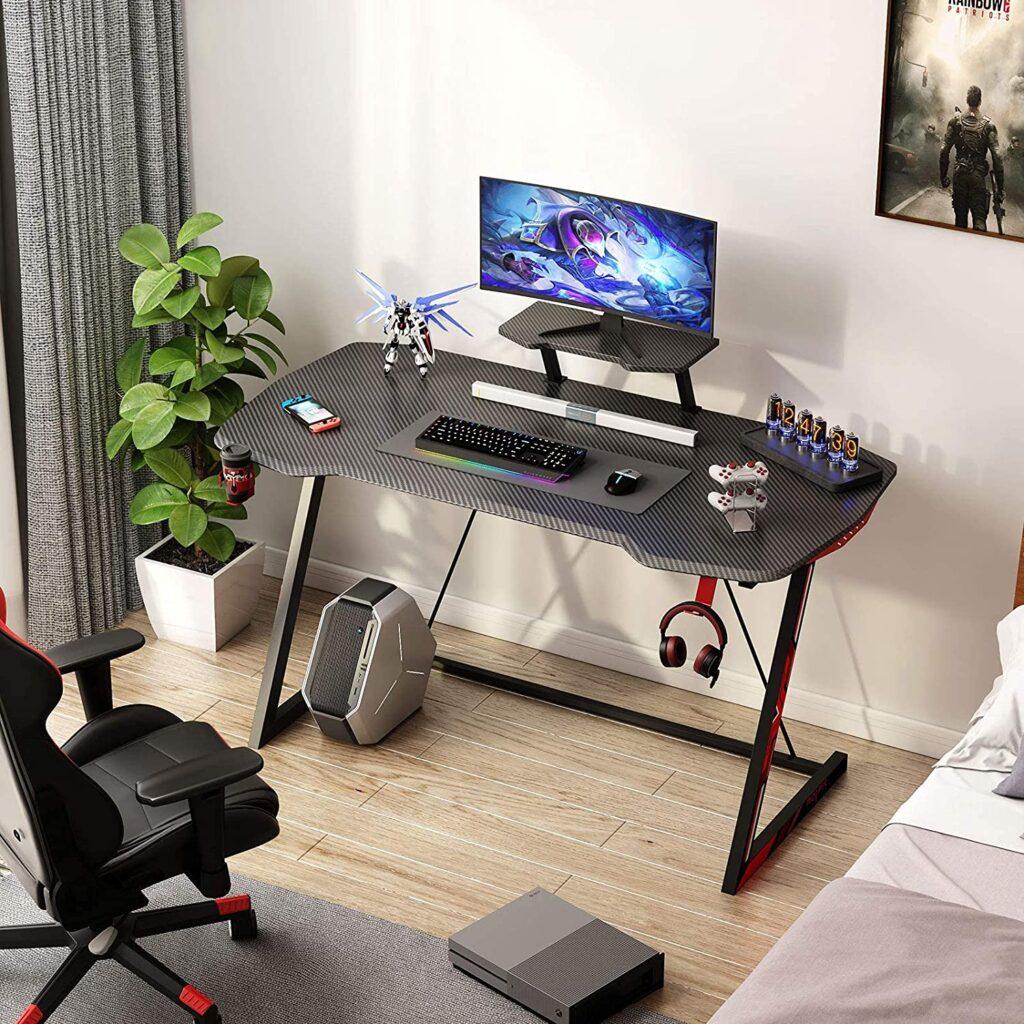 MOTPK Gaming desk 45 and 47 inch with monitor shelf
