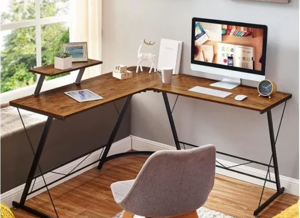 Mr Ironstone L shaped computer desk