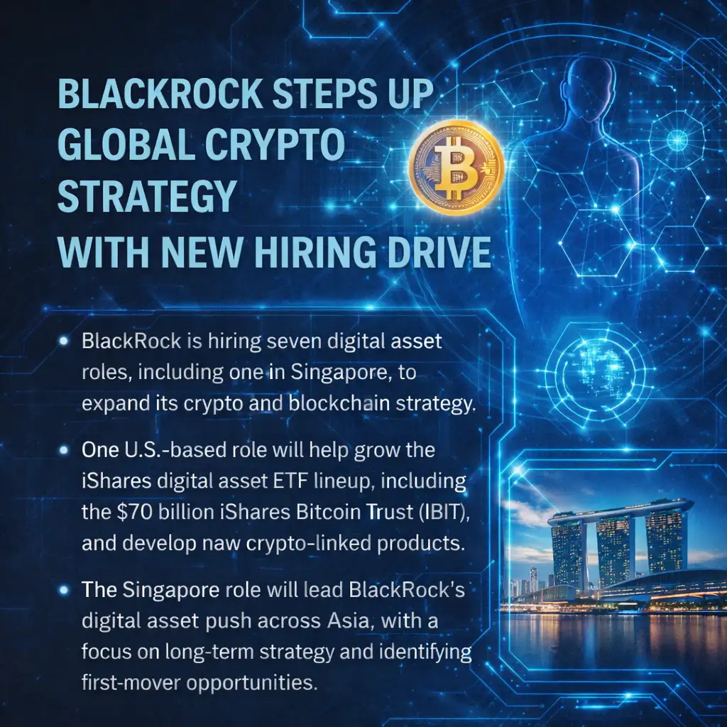 BlackRock Expands Crypto Push With Seven New Digital Asset Roles